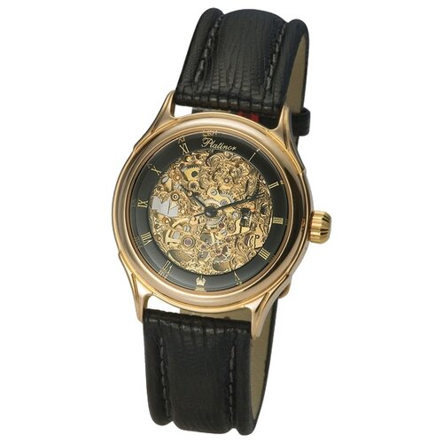 Platinor Мужские золотые часы «Скелетон» Арт.: 41950Д.556