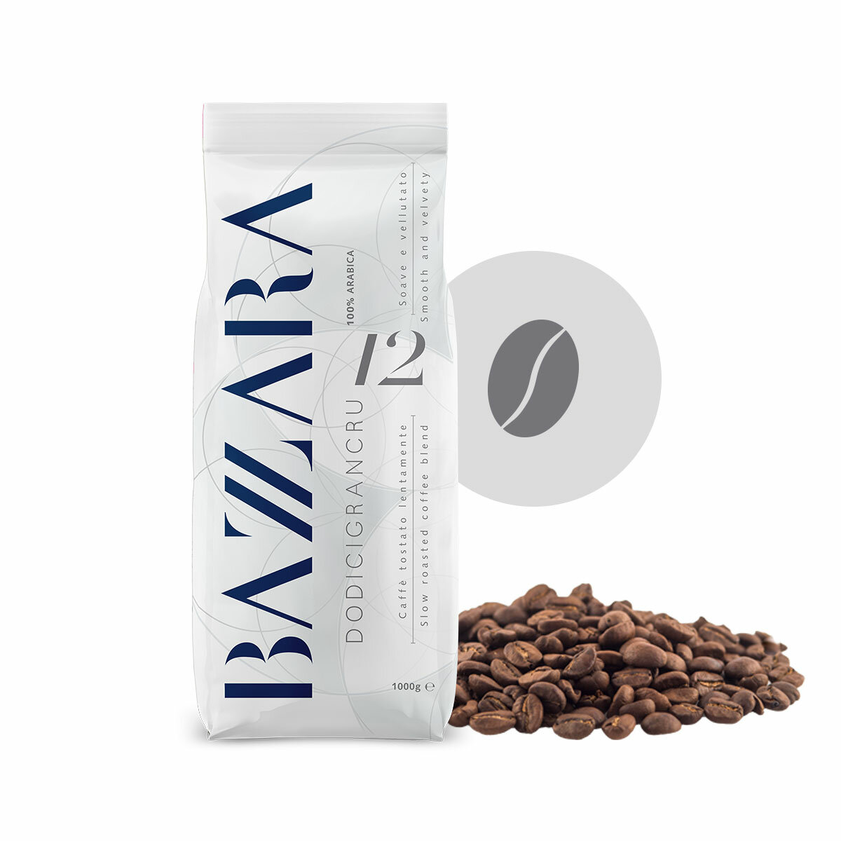 Кофе зерновой Bazzara Dodicigrancru, 1 кг, 100% арабика, итальянская обжарка