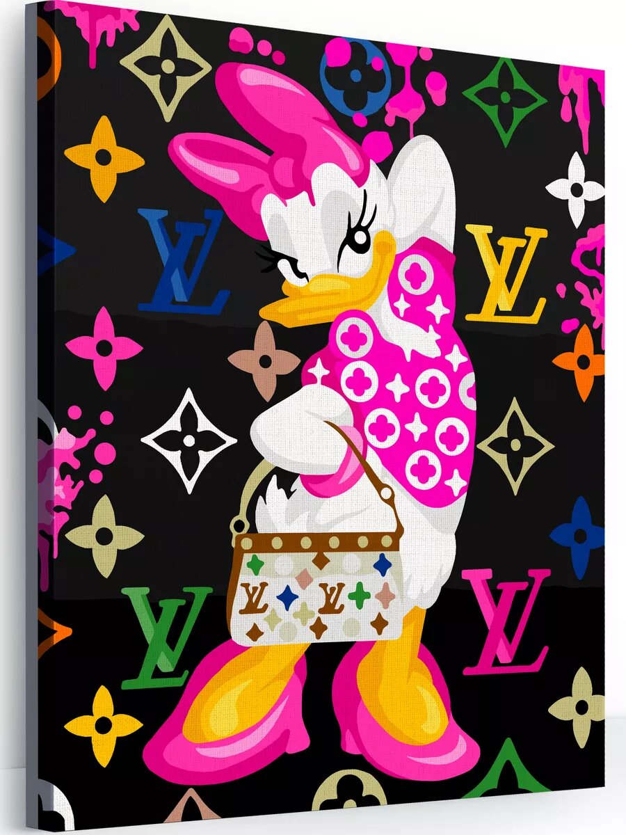 Картина по номерам на холсте с подрамником 40х50 см Дейзи Дак на стиле