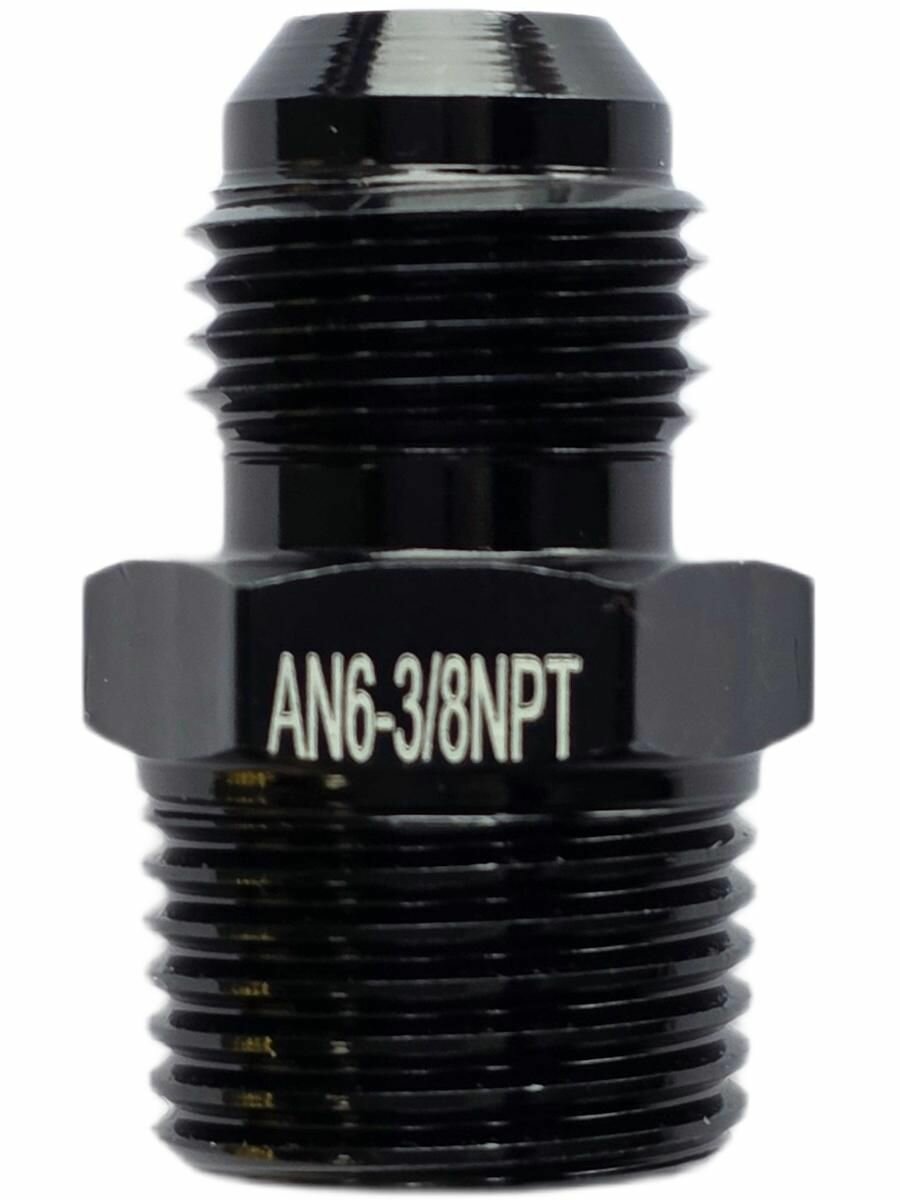 Адаптер AN6 - 3/8NPT черный