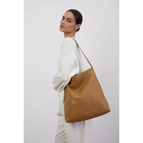 Сумка шоппер POVOD фактура зернистая карамельный 21825₽