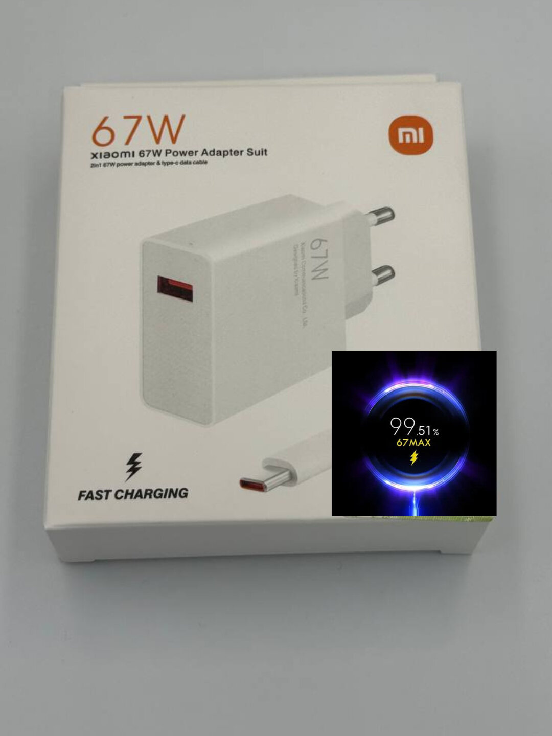 Зарядное Устройство Xiaomi Turbo 67W — Быстрое Зарядное с Кабелем Type‑C