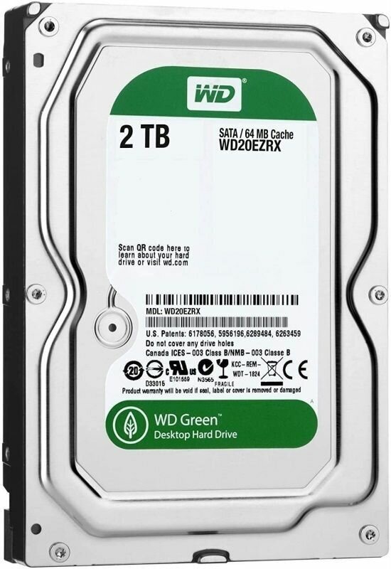 Внутренний SSD-диск 2ТБ Western Digital Green Internal PC SSD 2.5