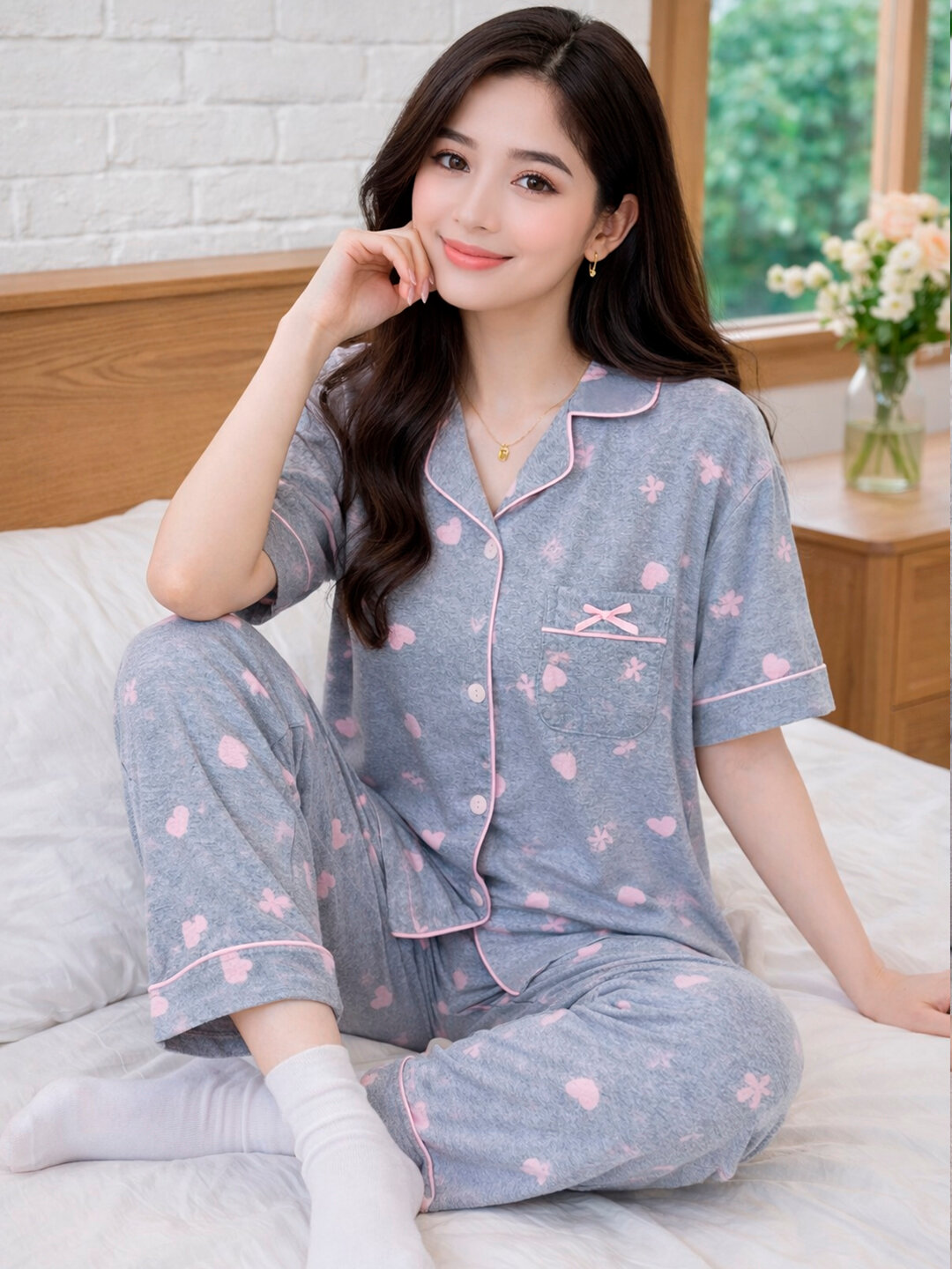 Пижама для кормящих мам Pijama-Jenskiy-Viskoza