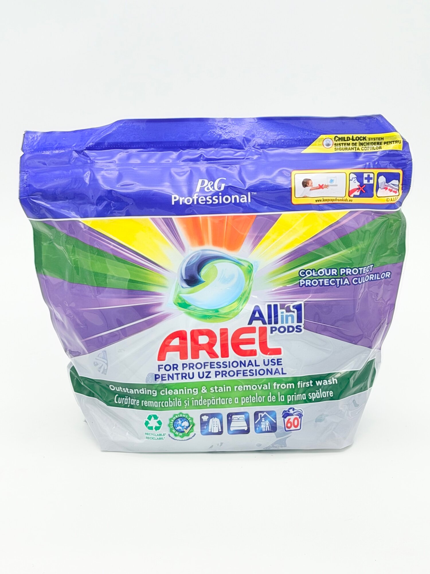 Капсулы для стирки белья, эффективно удаляют пятна и смягчают белье, 60 шт