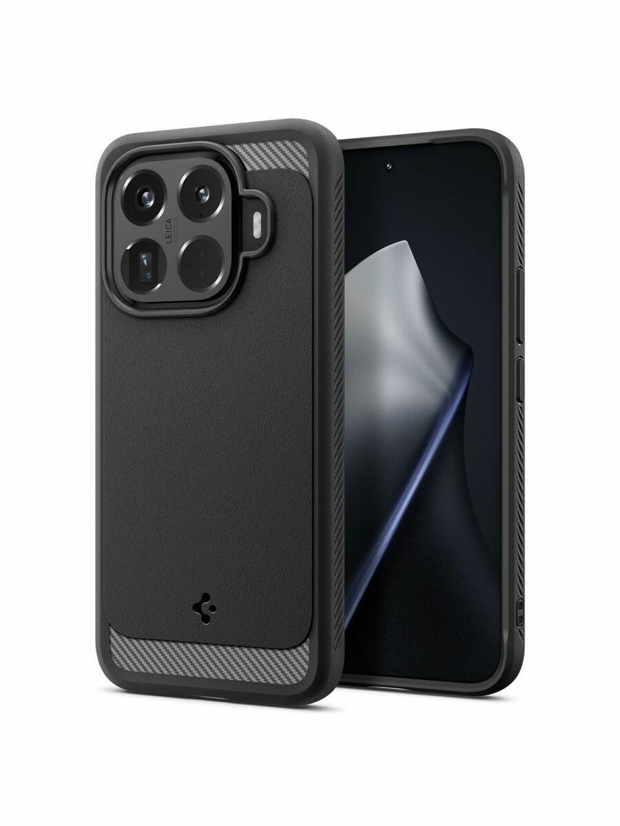 Чехол Spigen на Xiaomi 15T Pro, Rugged Armor (ACS11152), противоударный, с защитой камеры и дисплея