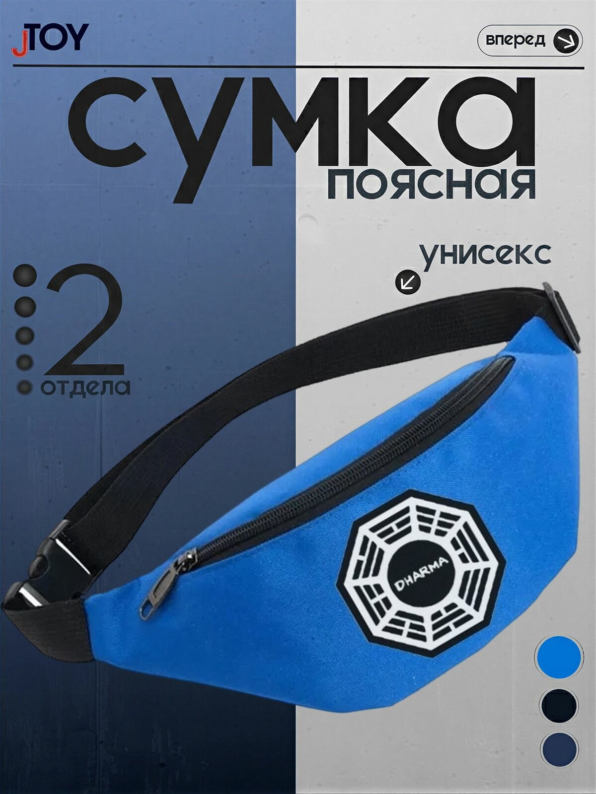 Поясная сумка Остаться в живых (Lost) голубая №1