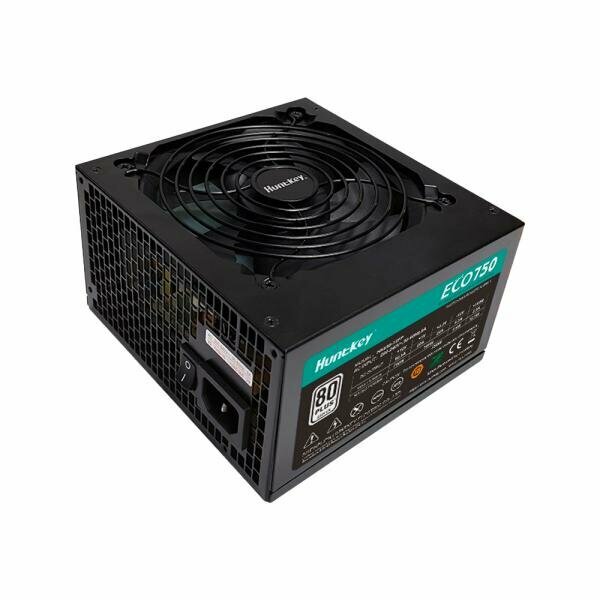 Блок питания HuntKey ECO750, ATX, 750Вт, PFC, 80+, 120мм вентилятор — фото 1