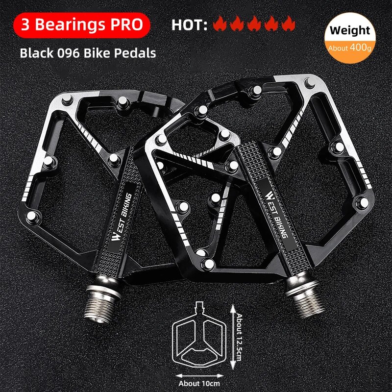 Велопедали WEST Biking 3 Bearing PRO-085 черные