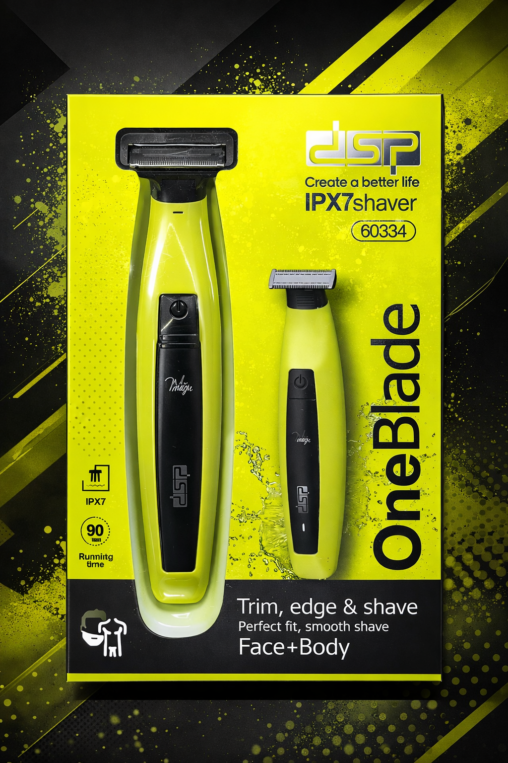 Электробритва-Триммер DSP OneBlade, IPX7, 5 бреющих элементов