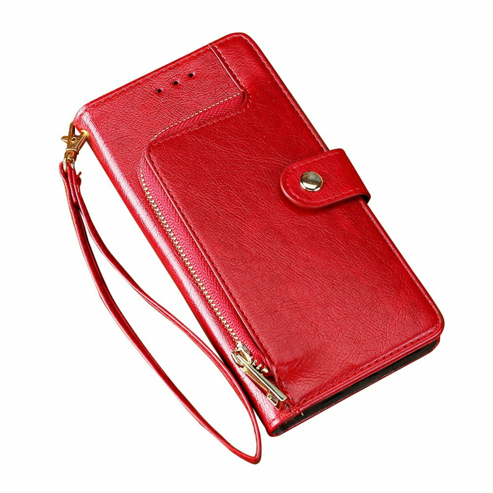 Чехол-книжка MyPads для Apple iPhone X / XS красный с шнурком и подставкой