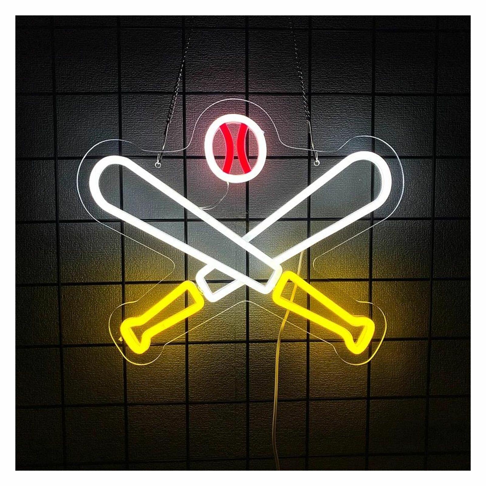 Baseball Декор Неоновой Вывески 34смх30см