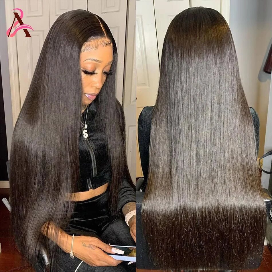 Натуральный парик из человеческих волос 13x6 HD Lace Frontal 30 дюймов, 180%, 13x4 HD Frontal Wig