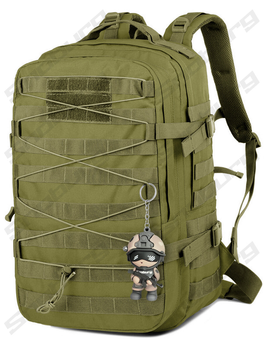 Рюкзак мужской тактический военный, водонепроницаемый, 30 литров зеленый
