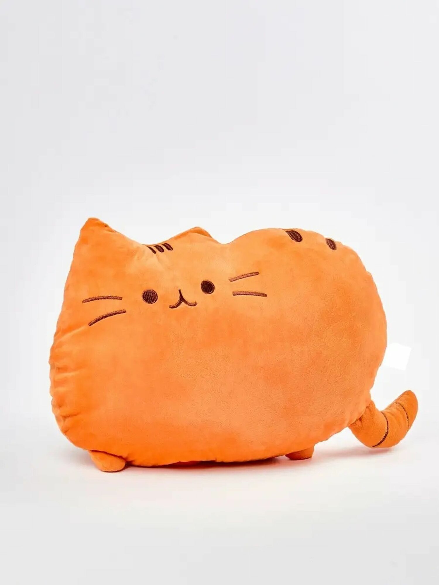 Мягкая игрушка Кот Пушин подушка 40 см / Плюшевый котик Pusheen Cat, оранжевый