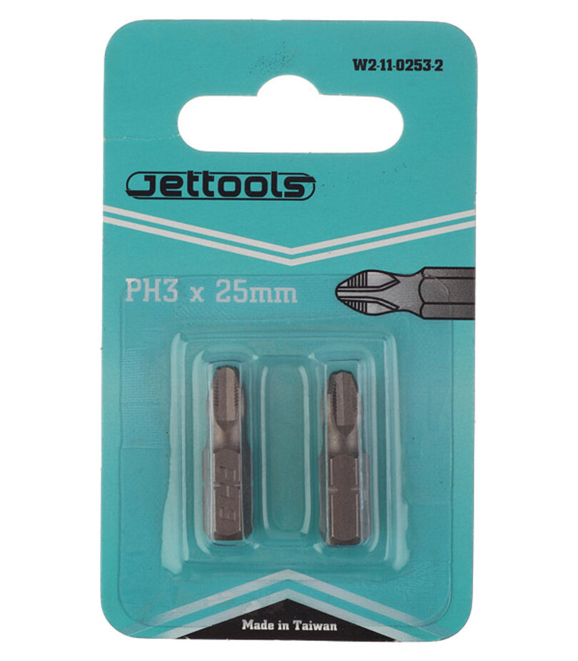 Бита Jettools PH3 25 мм 2шт/уп для больших нагрузок