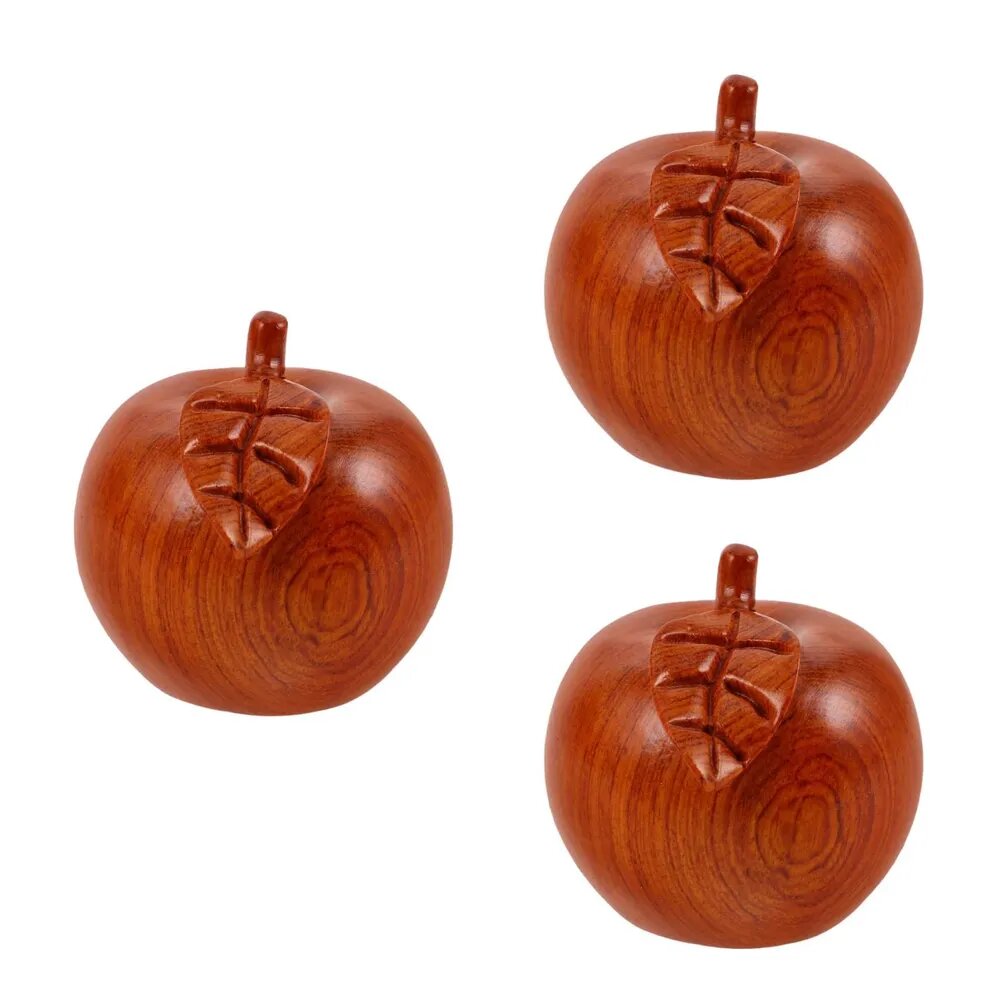 Фигурка декоративная Light Brown, высота 20.4 см, длина 7.91 см, деревянное яблоко