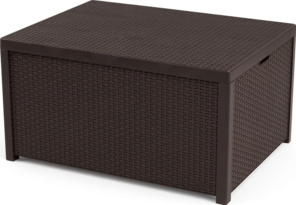 Стол-сундук Keter "Арика", складной, с ящиком, коричневый, пластик