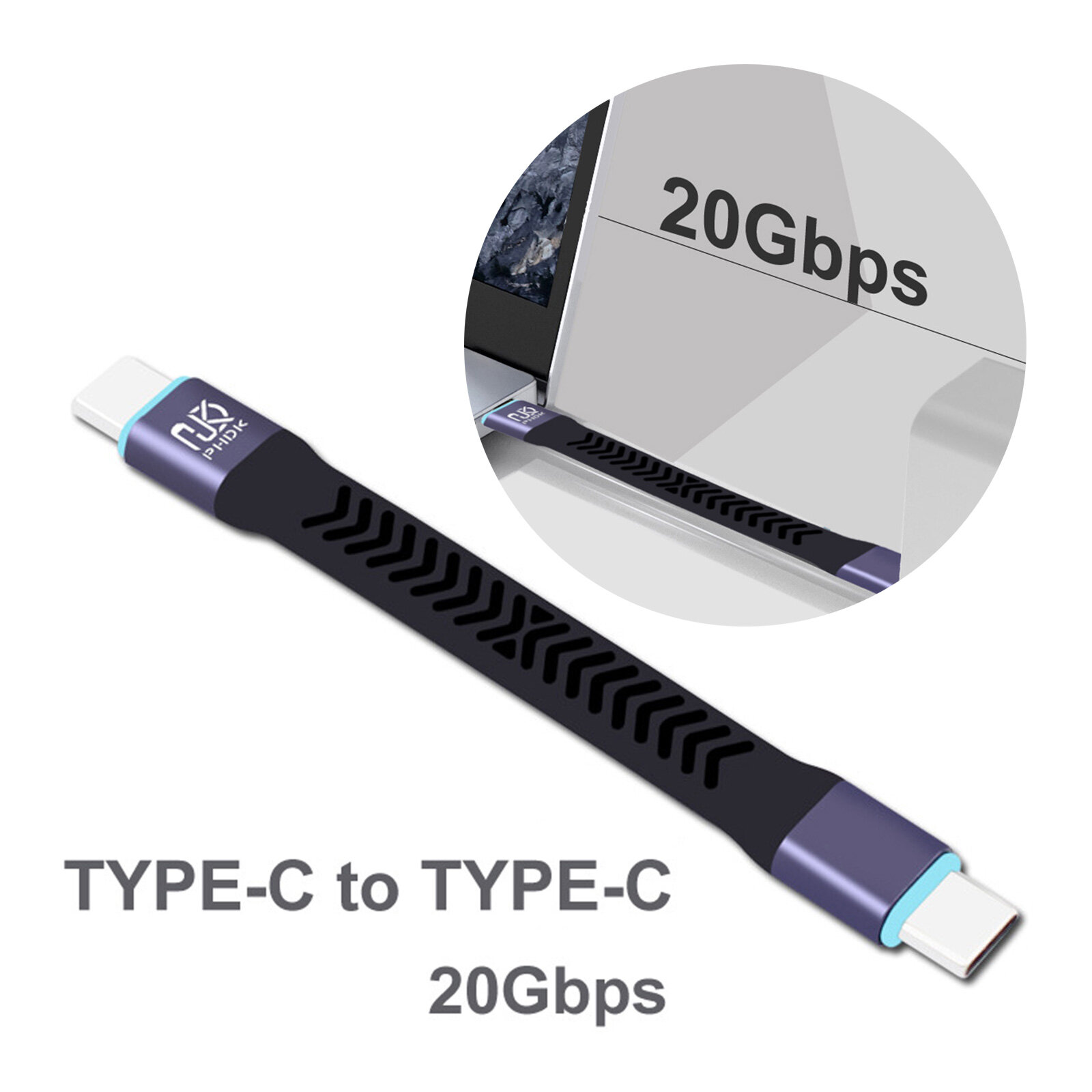 Кабель USB-C 20 Гб/с для быстрой зарядки высокоскоростной линии передачи данныхххх
