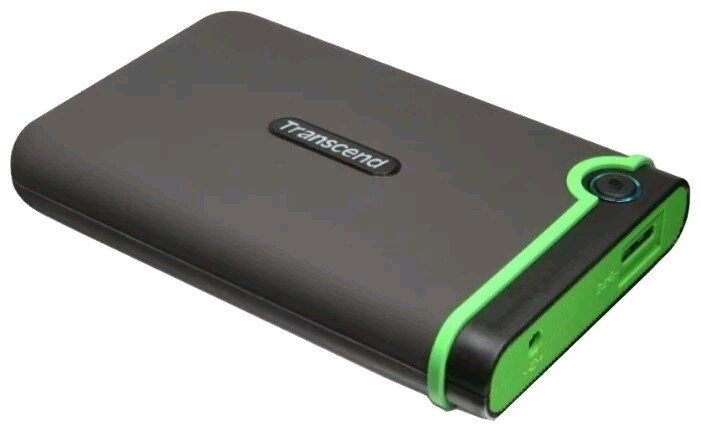Внешний HDD 2.5" Transcend StoreJet 25M3, 2TB, USB 3.2 Gen 1 Type-A, 5400 rpm, зеленый