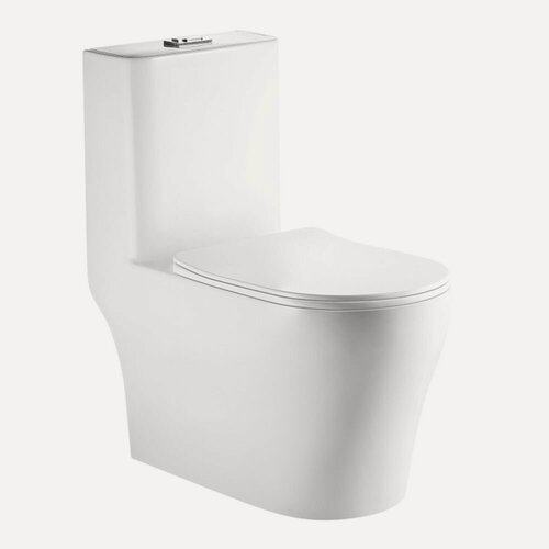 Изображение товара Моноблок напольный унитаз Joki Palace T JK86382100, безободковая чаша, смыв торнадо, сиденье микролифт, цвет белый