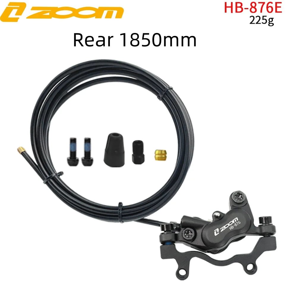 ZOOM HB-876E Тормоз дисковый гидравлический, задний, 185mm, черный
