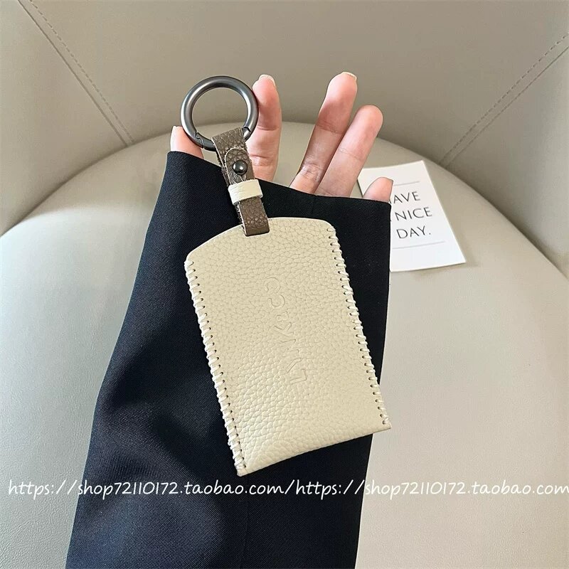 Кожаный чехол для ключей автомобиля Lynk & Co 08 2024 года с контрастной пряжкой, натуральная кожа