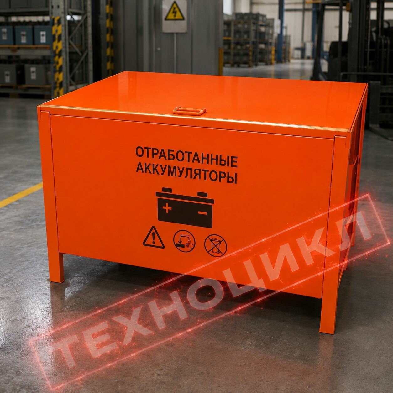 Контейнер КРЛ-ПА 1 для хранения отработанных аккумуляторов техноцикл, 1215х810х750 мм