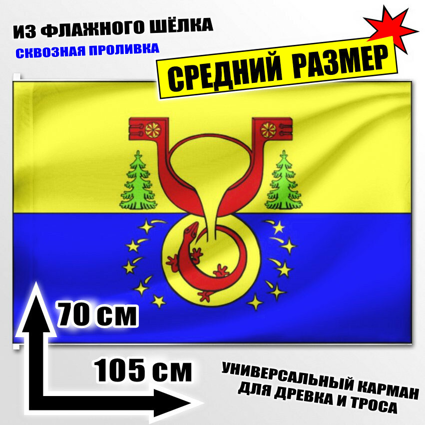 Флаг средний Омутнинского района 105x70 см