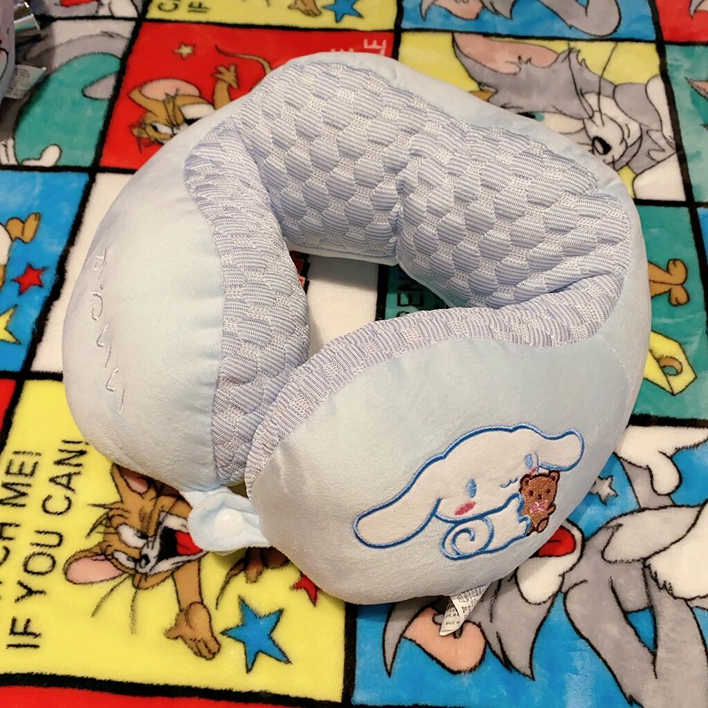 Подушка-серьга Cinnamoroll с высокой эластичностью PP-пены, идеальная для полетов и офиса, мягкая и поддерживающая