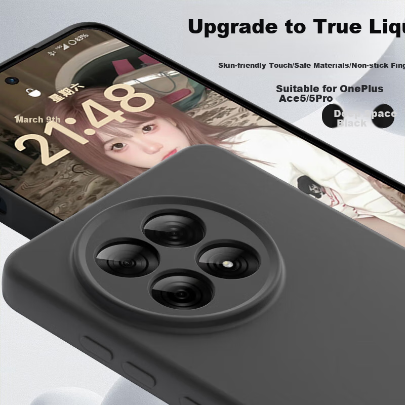 Чехол для OnePlus ACE5/5Pro из жидкого силикона с полной защитой и противоударными свойствами Цвет：Премиум жидкий