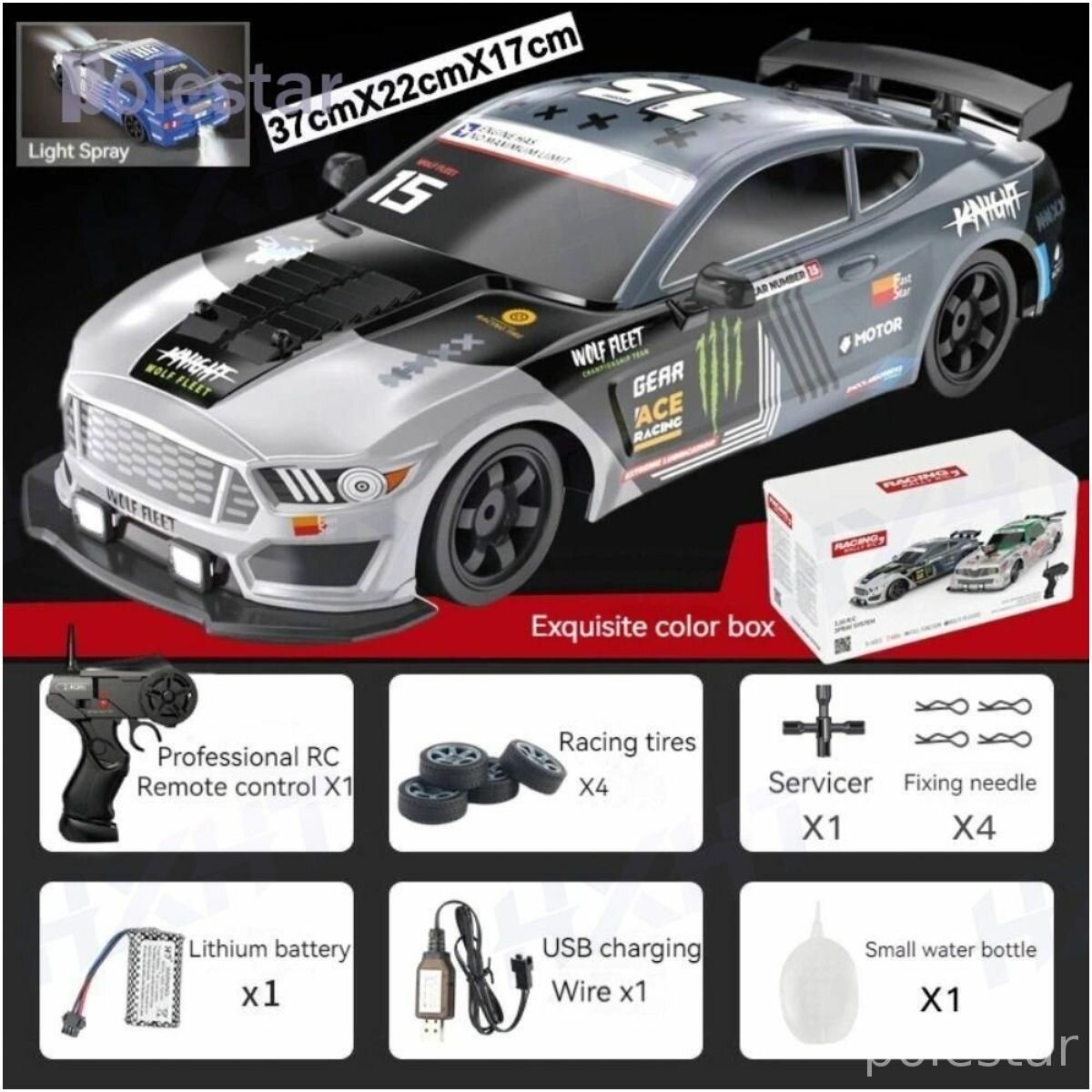 RUNSTAR 1:16 RC Электрический Гоночный Дрифт Автомобиль С Функцией Распыления