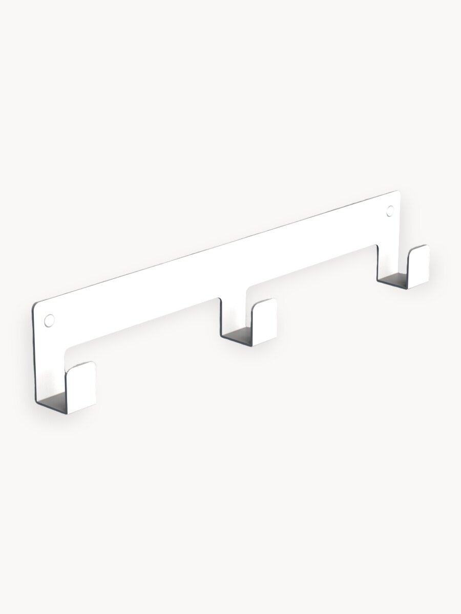 Вешалка настенная для одежды и полотенец в ванную, на кухню и прихожую. Крючки для полотенец металлические 3 крючка