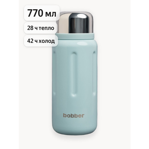 Термос вакуумный для чая и кофе Barrel 770 мл с широким горлом и ситечком, в поезд, в машину, на прогулку Bobber