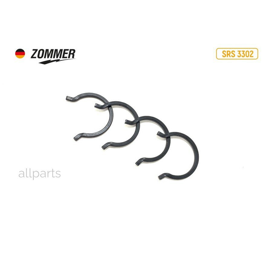 ZOMMER SRS3302 Кольцо стопорное УАЗ 469/3151/3163/ГАЗ 24/2410/3110/3102/3302 (комплект 4 шт.) ZOMMER SRS3302