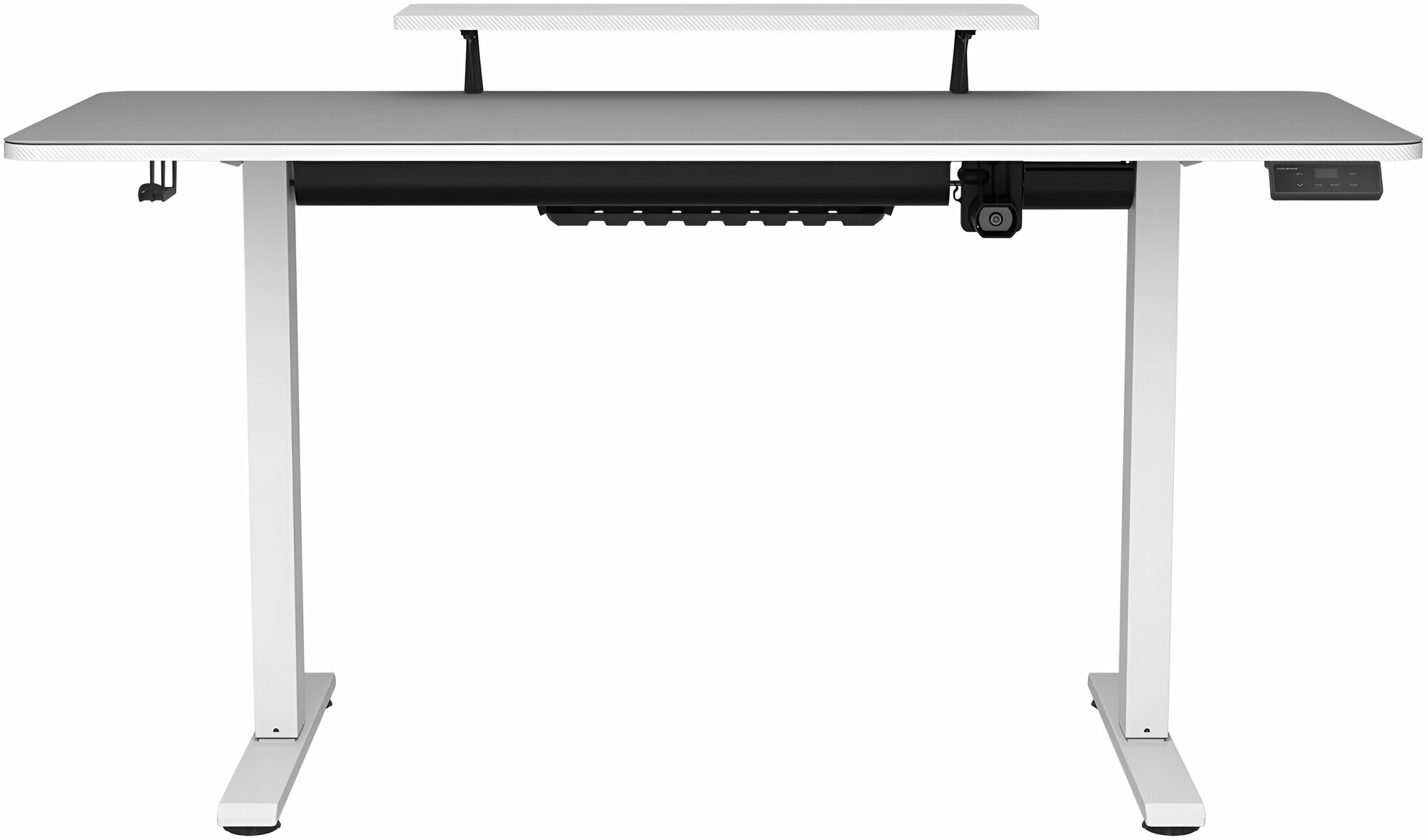 Cougar E-Star 140 White — игровой стол с электрической регулировкой высоты, стильным белым дизайном.