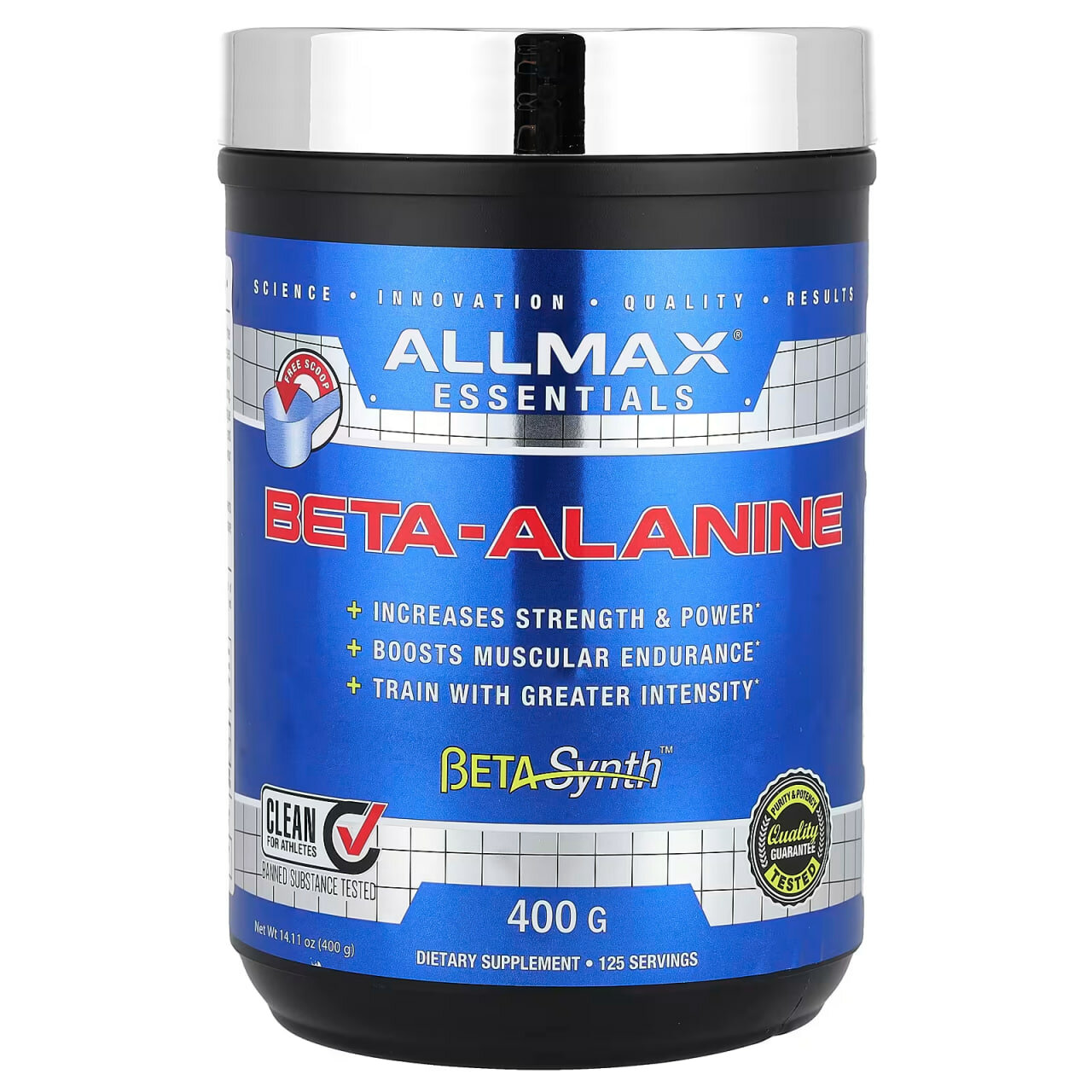 Allmax Beta-Alanine порошок 400 г – спортивная аминокислота для выносливости и силы