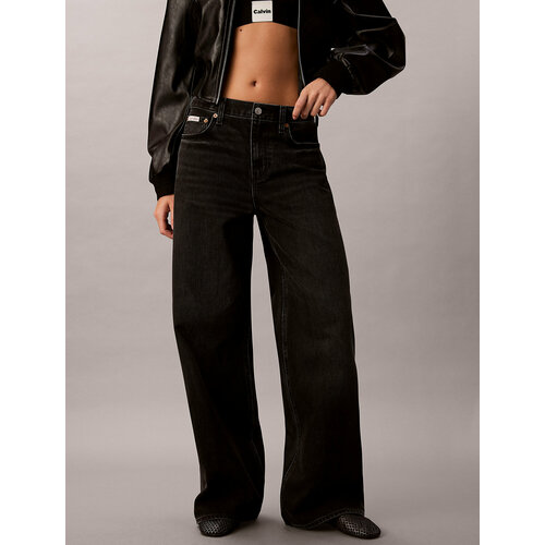 фото Джинсы широкие calvin klein jeans, размер w28l34, черный