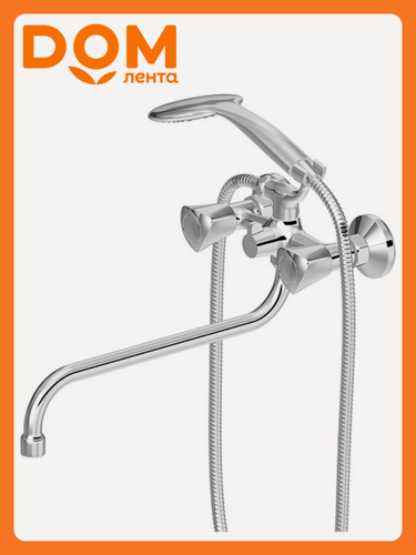 Изображение товара Смеситель для ванны Damixa "Object", латунь, хромированный, поворотный излив, 150 см
