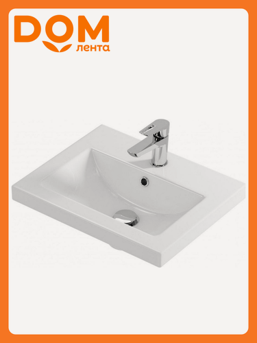 Изображение товара Раковина Cersanit COMO UM-COM50/1, встраиваемая, фарфор, белая, 50x15,5 см
