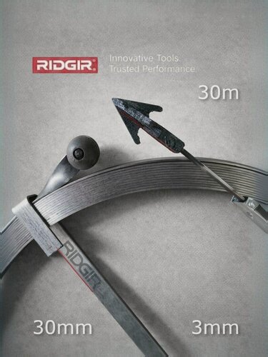 Изображение товара Пробивная лента 30 метров RIDGIR для прочистки канализации