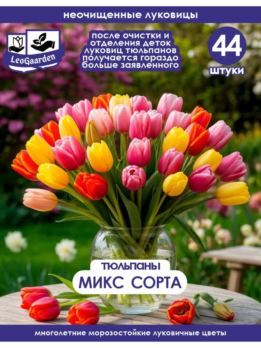 Тюльпан Луковицы неочищенные , Микс сортов, 44 шт
