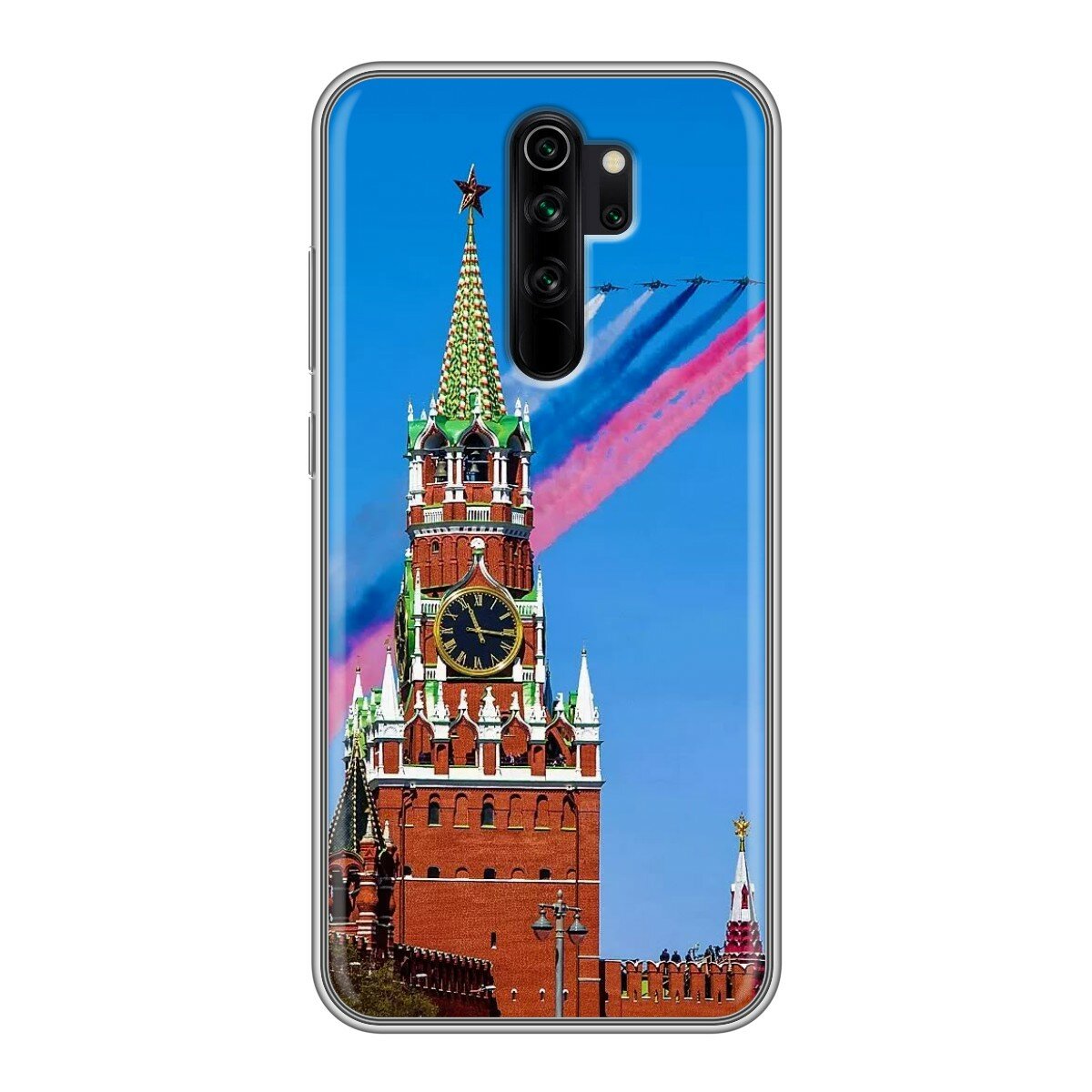 Чехол для Xiaomi RedMi Note 8 Pro с принтом Флаг России (Сяоми Редми Ноут 8 Про)