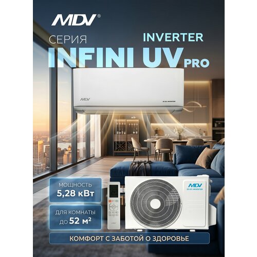 фото Кондиционер, сплит-система mdv infini uvpro erp inverter 18 c wi-fi модулем mdsal-18hrfn8/mdoag-18hfn8