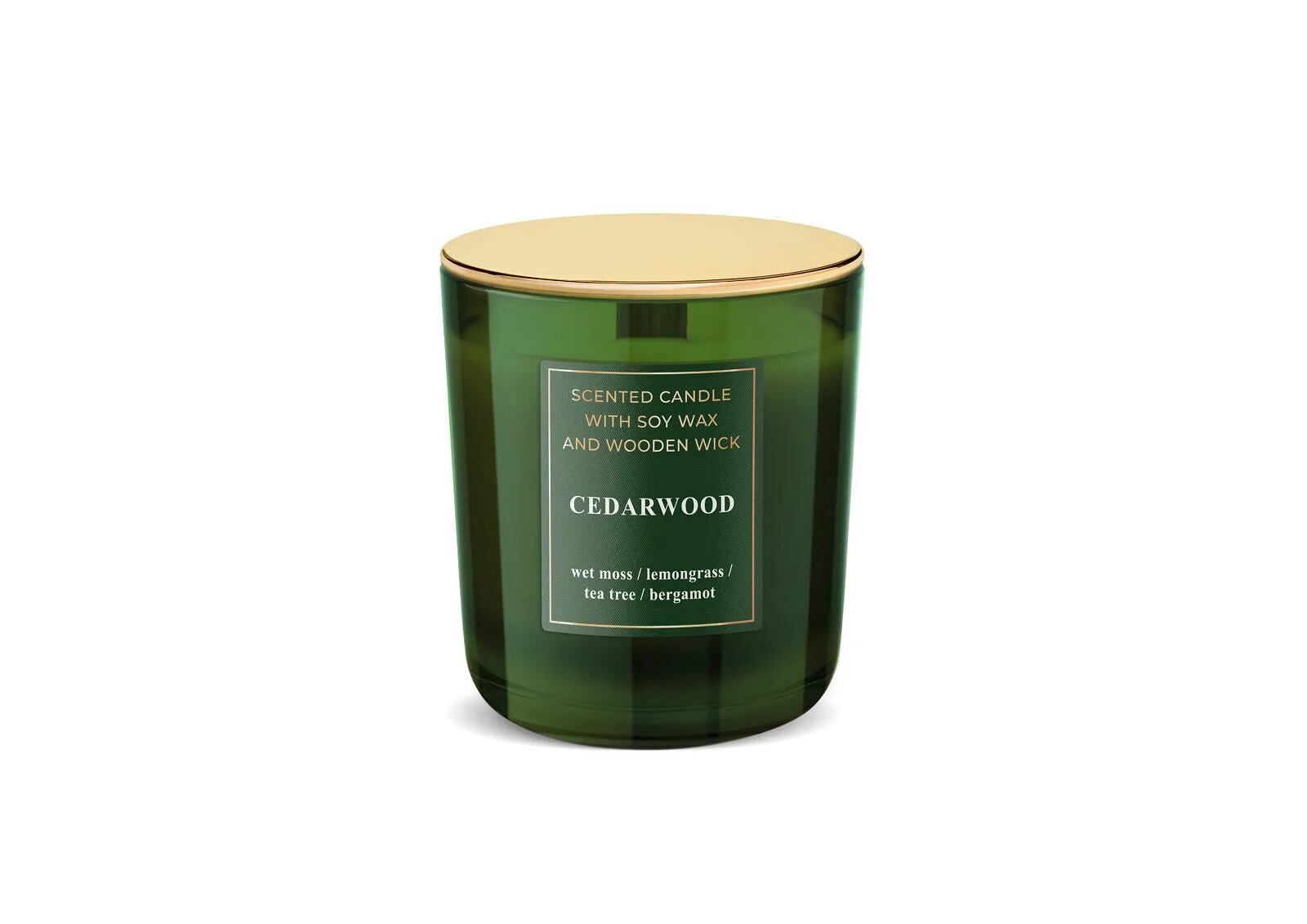 BARTEK Арома-свеча "Wood" CEDARWOOD с крышкой 150g