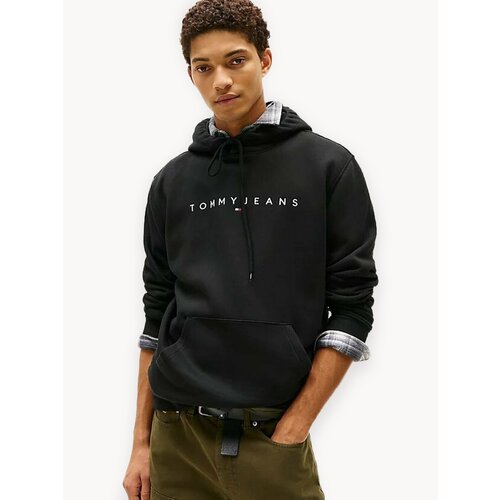 фото Худи tommy jeans regular logo, размер xl, , черный bds