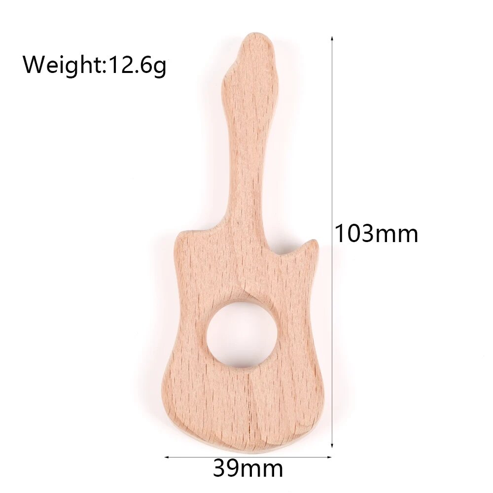 Деревянный прорезыватель Guitar, 5шт