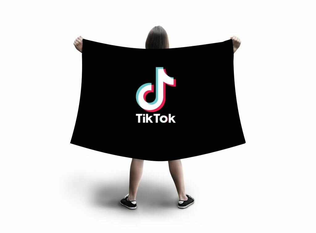 Флаг большой TIK-TOK, ТИК-ТОК №15