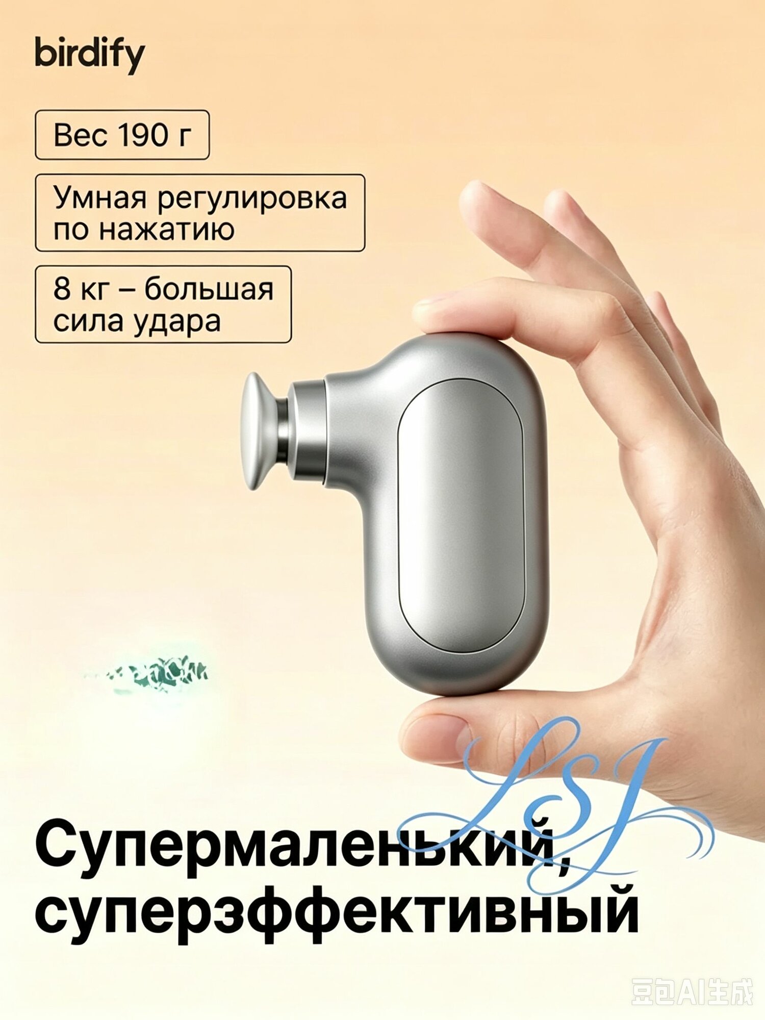 Birdify G20 Перкуссионный массажер для мышц (фасциальный пистолет), подарок для женщин
