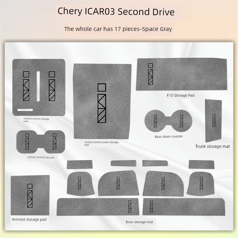 Полный комплект автомобильного салона ICAR 03 2024 (2WD) - Светло-серый, 17 деталей